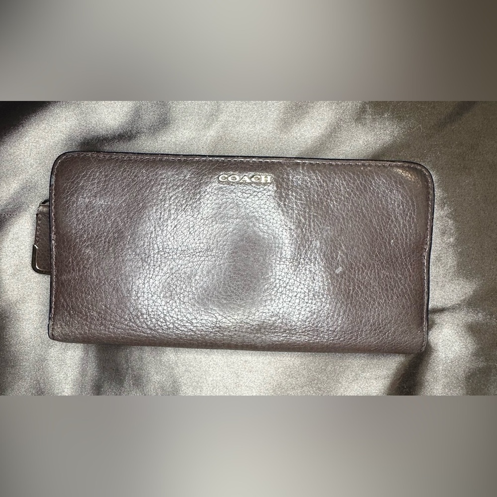Coach 50233 Madison Skinny Leather Wallet- Midnight